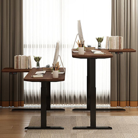 Bureau d'ordinateur à domicile contemporain Hauteur réglable en L d'écriture en L