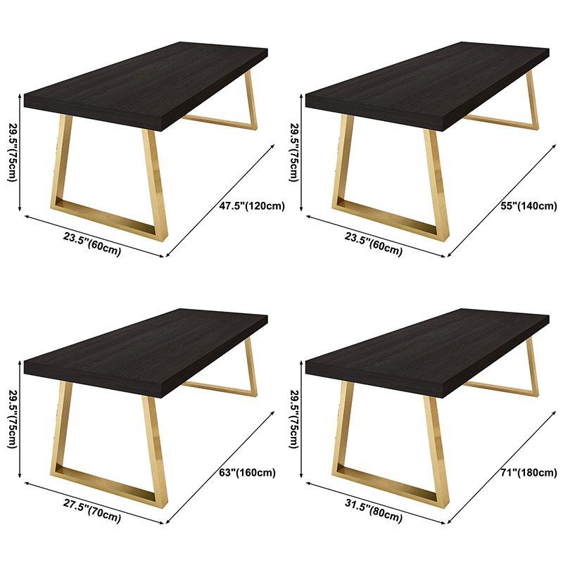 Rectangle Sled Base Home Furniture Solid Wood Dining Room Collection for Dining Room Clearhalo ' dining_table' 'Dining Tables & Seating' 'Dining Tables' 'furn' 'furn_dining_table' 'Furniture' 'furniture_dining_table' 'Kitchen & Dining Furniture' 'kitchen&dining_furn' 'kitchen' 'kitchen_dining_table' 1200x1200_2d3563db-6b41-4ea0-813d-6906eb5d7433