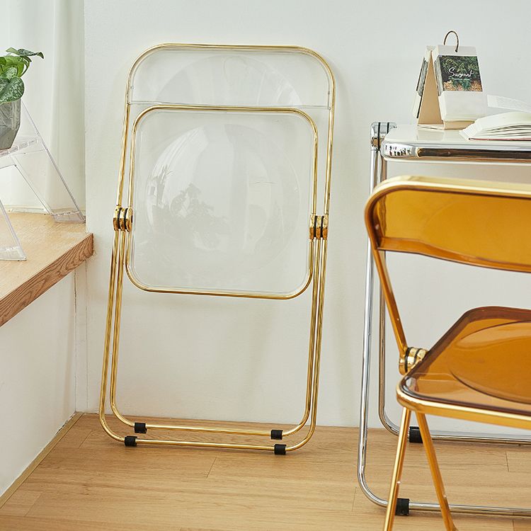 Single Foldable Armless Dining Chairs Open Back Dining Side Chair with Metal Legs Clearhalo ' kitchen&dining_furn' 'Dining Chairs' 'Dining Tables & Seating' 'dining_chair' 'furn' 'furn_dining_chair' 'Furniture' 'furniture_dining_chair' 'Kitchen & Dining Furniture' 'kitchen' 1200x1200_2d39ba54-454a-4ea2-956f-e8b185d07d29