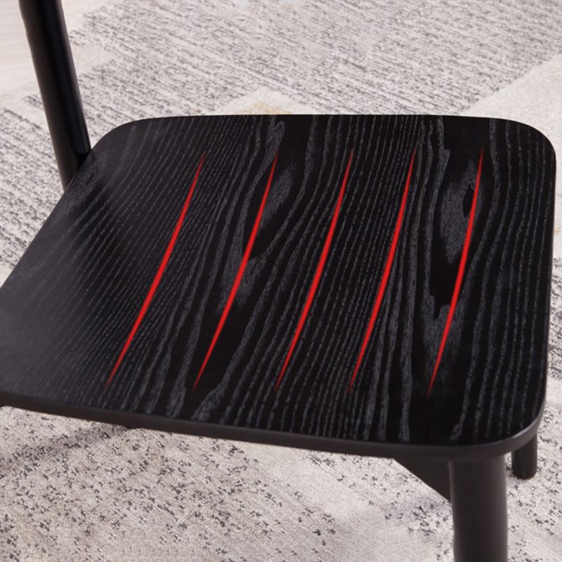 Open rug dineren accentstoel industriële armloze eetkamerstoelen