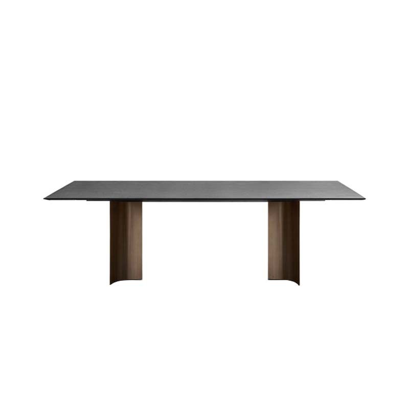 Industrial Style Sintered Stone Dining Table Rectangle Dining Table for Kitchen Clearhalo 'Dining Tables & Seating' 'Dining Tables' 'dining_table' 'furn' 'furn_dining_table' 'Furniture' 'Kitchen & Dining Furniture' 1200x1200_2d3b3429-5d18-4043-bf66-65a4662420e3