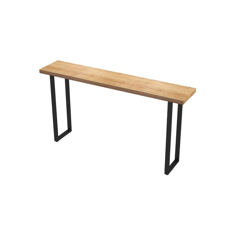 Brown Modern Style Table Pine Wood and Iron Breakroom Bar Table Clearhalo 'Bar Furniture' 'Bar Tables' 'bar_tables' 'furn' 'furn_bar_tables' 'Furniture' 'furniture_bar_tables' 'Kitchen & Dining Furniture' 1200x1200_2d3c64ae-df1e-4ba9-918d-226c6c1b391d