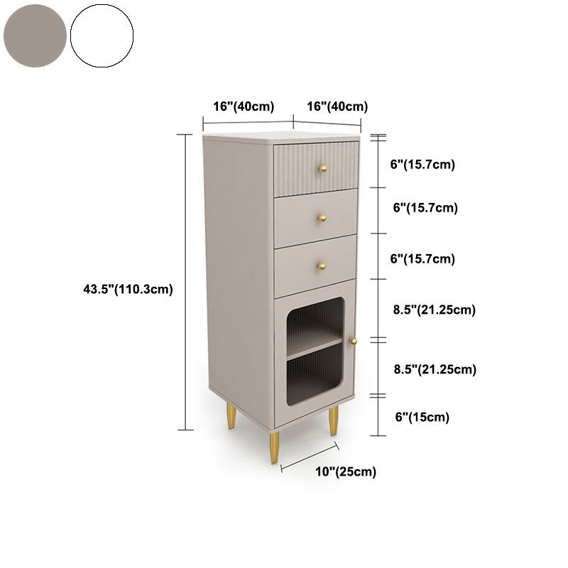 15,6-inch breedte Glam-dressoir Stone opbergkist met 1/2/3 laden