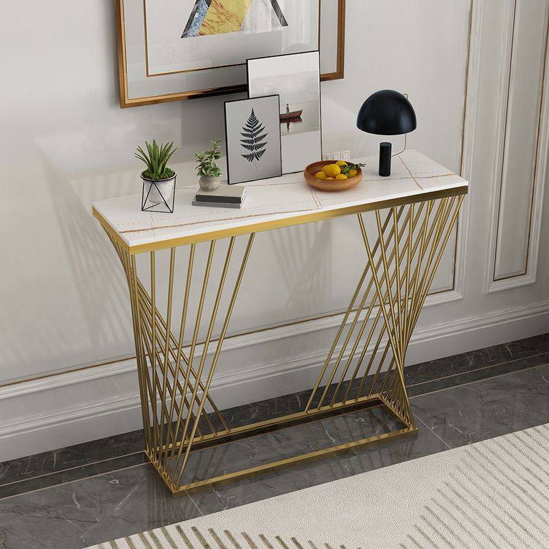 11.81" W Glam Console Accent Table Antique Finish Rectangle Console Sofa Table Clearhalo 'Console Tables' 'console_tables' 'Entry & Mudroom Furniture' 'furn' 'furn_console_tables' 'Furniture' 1200x1200_2d3cf6e2-17eb-4e35-839c-4423be68c602