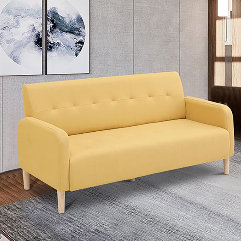 Scandinavian Settee Tufted Square Arm Living Room 3 Seater Seating Clearhalo 'furn' 'furn_sofas' 'Furniture' 'Living Room Furniture' 'Sofa' 'sofas' 1200x1200_2d3d59a1-728c-401e-abc1-dba14cb91eca