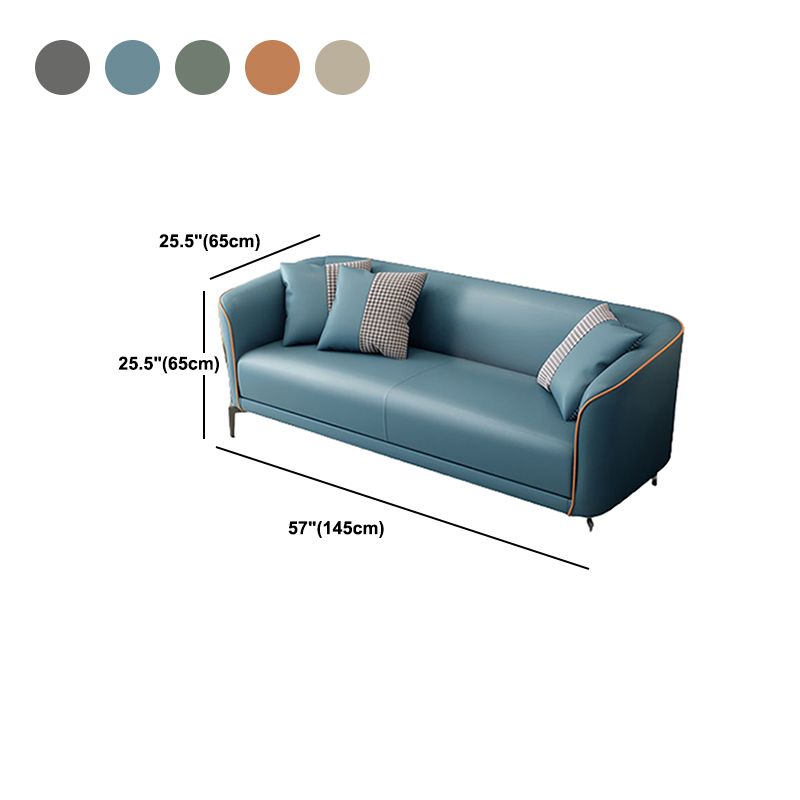 フェイクレザーソファタキシードアームステイン耐性ソファ25.59 "Hアパートメント