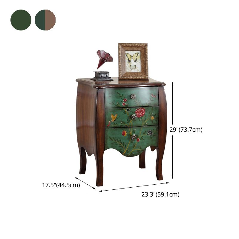 Birch Rangement Chéteur coffre de rangement traditionnel avec des tiroirs 3/4