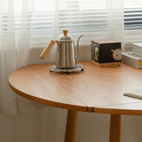 Moderner massiver Holzblattblatt runder Esstisch mit 4 Beinen