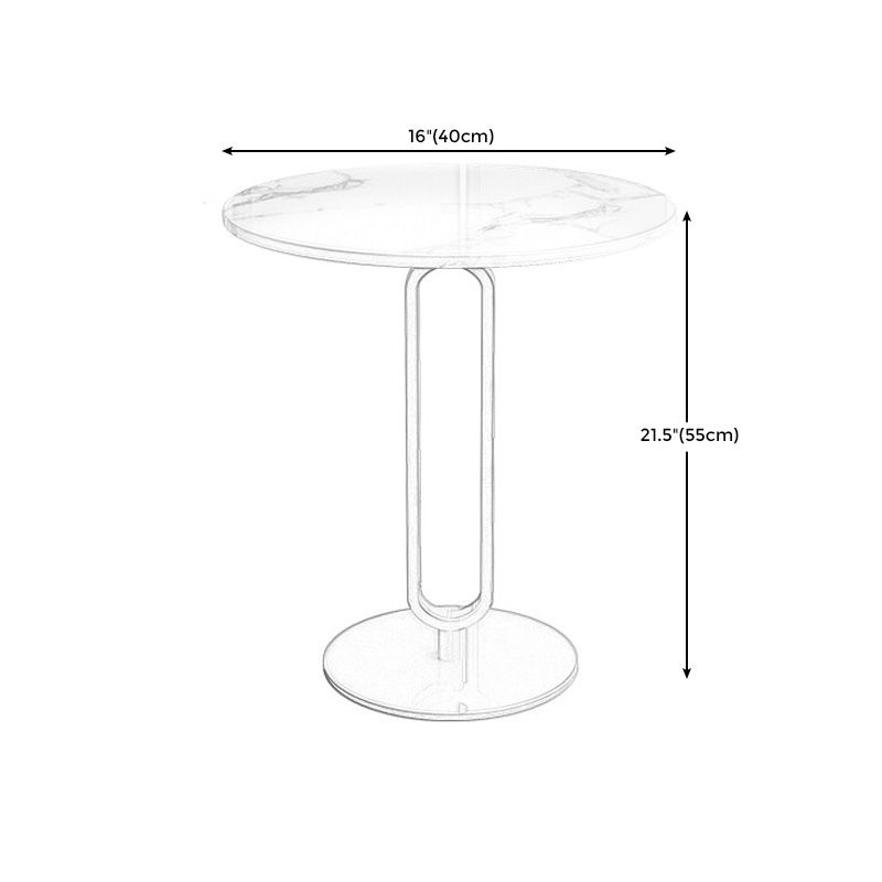 Modern Marble Top End Table Pedestal Round Sofa Side End Table for Living Room Clearhalo 'Coffee & Accent Tables' 'End & Side Tables' 'end_side_table' 'end_side_tables' 'furn' 'furn_end_side_tables' 'Furniture' 'furniture_end_side_table' 'Living Room Furniture' 1200x1200_2d3f5d0c-4e0a-420d-b632-42f188bb6925