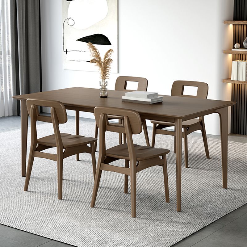 Medieval Modern Solid Wood Table Rectangular Table with 4 Legs Clearhalo 'Dining Tables & Seating' 'Dining Tables' 'dining_table' 'furn' 'furn_dining_table' 'Furniture' 'Kitchen & Dining Furniture' 1200x1200_2d3fa833-adb2-4340-a057-f95bfeecefb6
