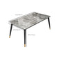 Modern Dining Table Black Frame Stone Dining Table for Dinner Room Clearhalo 'Dining Tables & Seating' 'Dining Tables' 'dining_table' 'furn' 'furn_dining_table' 'Furniture' 'Kitchen & Dining Furniture' 1200x1200_2d3fbc66-6632-4fb9-87e8-43d797249148