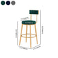 Glam Style Velvet Cushion Stool Low Back Bar Stool with Metal Leg Clearhalo 'Bar Furniture' 'Bar Stools' 'bar_stools' 'furn' 'furn_bar_stools' 'furniture_bar_stools' 'Kitchen & Dining Furniture' 'kitchen&dining_furn' 'kitchen' 'kitchen_furn' Furniture' 1200x1200_2d4092bc-69df-4b8e-90e3-cbc31daff1f6