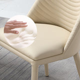 Solid Back Side Chair Modern Contemporary Leather Indoor-Outdoor Chair