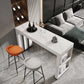 Stone Bar Dining Table Modern Bar Table with Double Pedestal for Dining Room Clearhalo 'Bar Furniture' 'Bar Tables' 'bar_tables' 'furn' 'furn_bar_tables' 'Furniture' 'furniture_bar_tables' 'Kitchen & Dining Furniture' 1200x1200_2d4139cb-74ee-4274-9a0c-6328133d969f