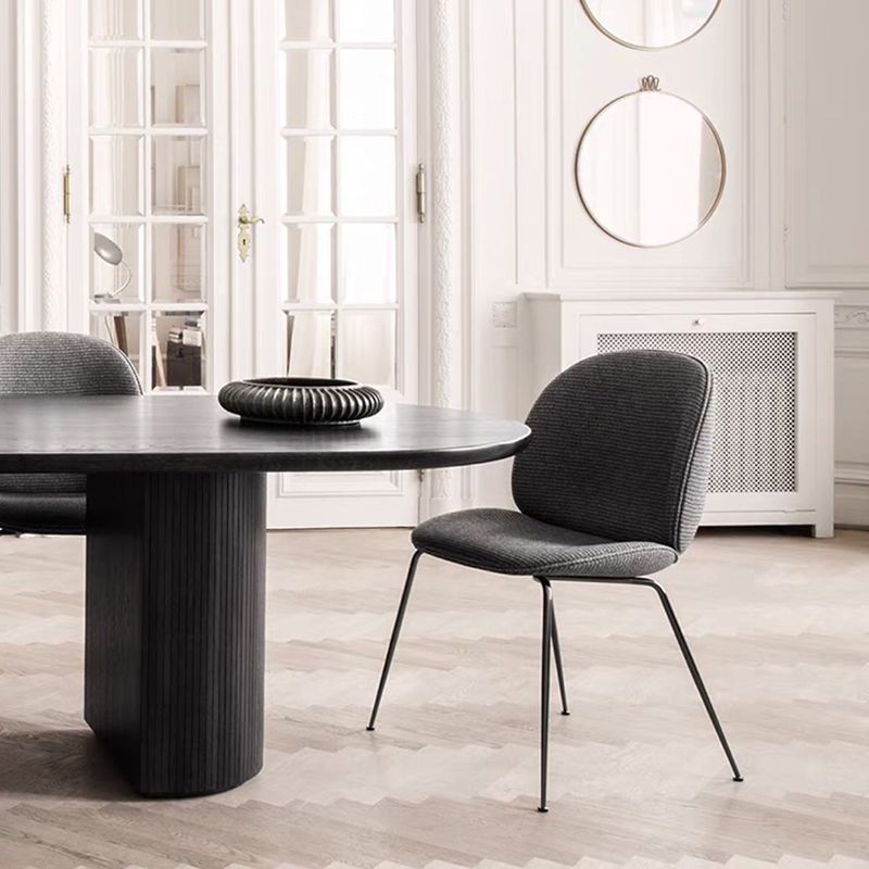 Oval Double Pedestal Modern Table Black Solid Wood Fixed Table Clearhalo ' dining_table' 'Dining Tables & Seating' 'Dining Tables' 'furn' 'furn_dining_table' 'Furniture' 'furniture_dining_table' 'Kitchen & Dining Furniture' 'kitchen&dining_furn' 'kitchen' 'kitchen_dining_table' 1200x1200_2d4598a5-9606-409d-945f-4257e9116dec