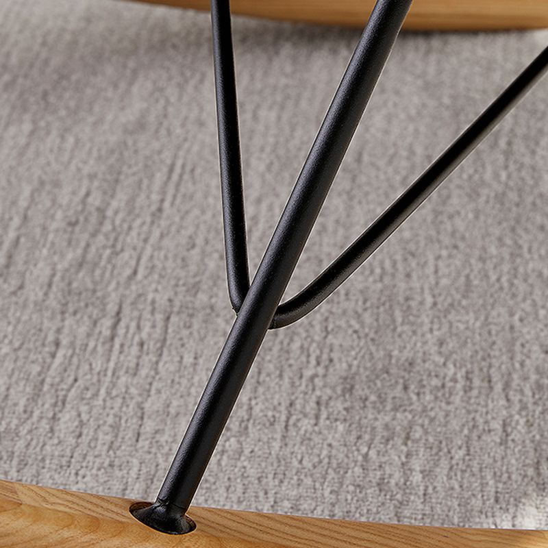 Chaise à bascule moderne chaise d'accent à bascule en bois avec touflé