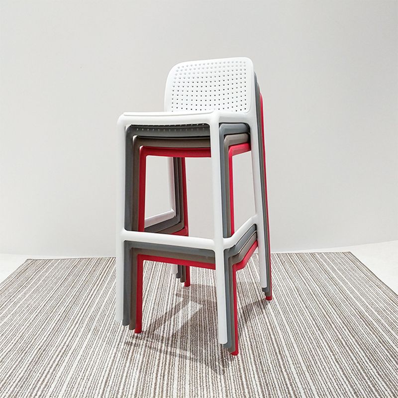 Nordic Macron Barstool Plastic 4 Legs Bar Stool for Living Room Set of 4 Clearhalo 'Bar Furniture' 'Bar Stools' 'bar_stools' 'furn' 'furn_bar_stools' 'furniture_bar_stools' 'Kitchen & Dining Furniture' 'kitchen&dining_furn' 'kitchen' 'kitchen_furn' Furniture' 1200x1200_2d4625f8-034e-4f1e-ae95-0b217104731c
