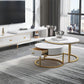 Slate Frame Coffee Table Round Nesting Coffee Table Set for Living Room Clearhalo 'Coffee & Accent Tables' 'Coffee Tables' 'coffee_tables' 'furn' 'furn_coffee_tables' 'Furniture' 'Living Room Furniture' 1200x1200_2d462dd1-f16c-4728-a8d4-bb4e425497fb
