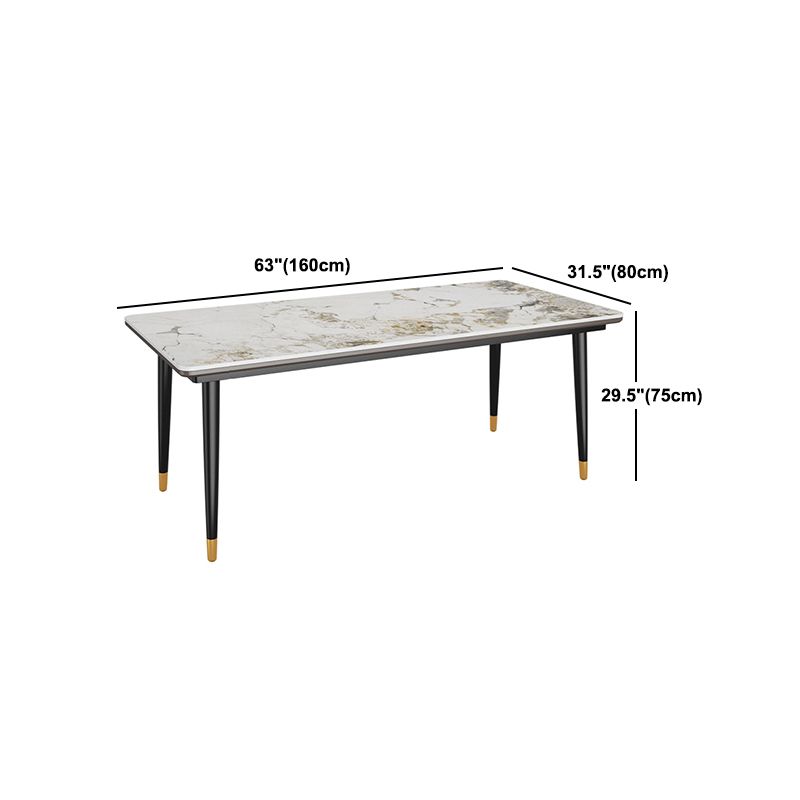 Modern Rectangle Dining Set 1/4/5/7 Pieces Stone Top Legs Indoor Dinette Set Clearhalo 'Dining Room Sets' 'Dining Tables & Seating' 'dining_room_set' 'furn' 'furn_dining_room_set' 'Furniture' 'Kitchen & Dining Furniture' 1200x1200_2d46dfd4-90dc-424d-82d8-a37aff89ca9b