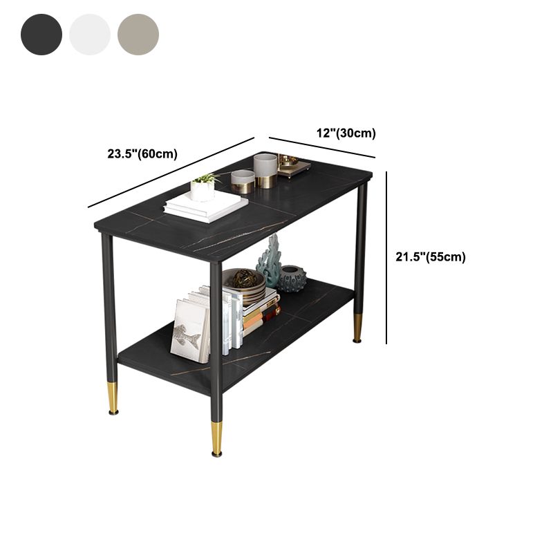 21,65 "Table de bout à 4 jambes de haut Table d'appoint rectangulaire moderne
