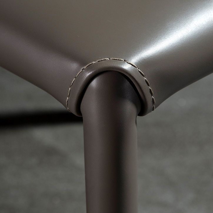 Sedie contemporanee sedie senza braccia per cucina con gambe metalliche