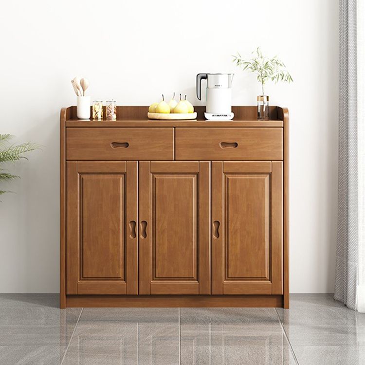 Modern Accent Cabinet with 2 Drawers in Rubberwood Wooden Cabinet Clearhalo 'Cabinets & Chests' 'cabinets_chests' 'furn' 'furn_cabinets_chests' 'Furniture' 'Living Room Furniture' 1200x1200_2d47c806-eed1-4272-bf8c-81d1000cbab1