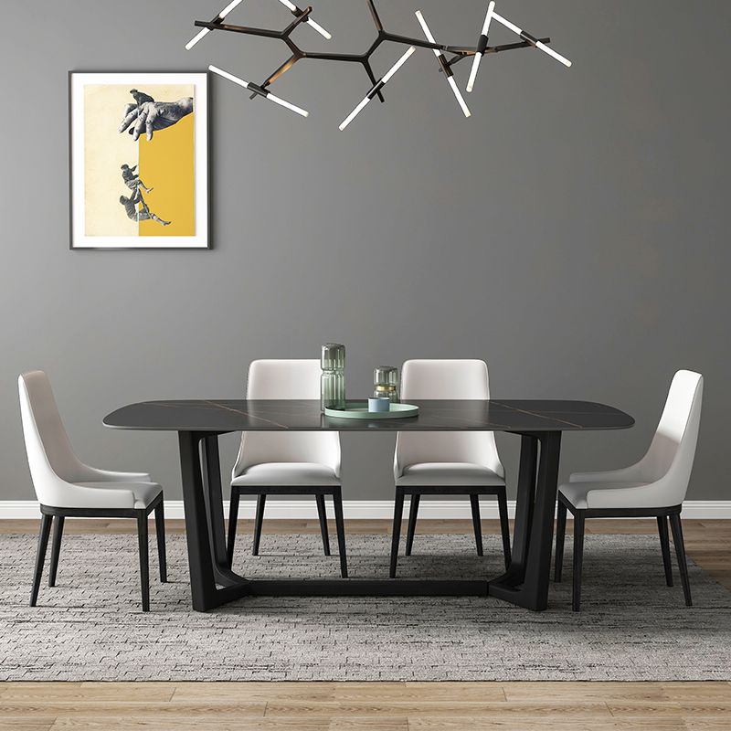 Contemporary 1/2/5/7 Pieces Dining Set Rectangle Dining Table Set Clearhalo 'Dining Room Sets' 'Dining Tables & Seating' 'dining_room_set' 'furn' 'furn_dining_room_set' 'Furniture' 'furniture_dining_room_set' 'Kitchen & Dining Furniture' 'kitchen&dining_furn' 'kitchen' 1200x1200_2d49afd2-8150-45a5-b75f-3201424960dd