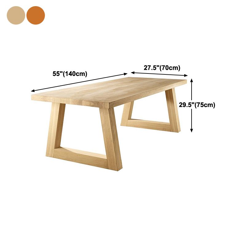 Solid Wood Industrial Rectangle Dining Table Pine Wood Top Table with Sled Base Clearhalo ' dining_table' 'Dining Tables & Seating' 'Dining Tables' 'furn' 'furn_dining_table' 'Furniture' 'furniture_dining_table' 'Kitchen & Dining Furniture' 'kitchen&dining_furn' 'kitchen' 'kitchen_dining_table' 1200x1200_2d49fb4f-8a83-481a-b9a2-26adf28ce91f