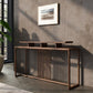 13"W Mid-Century Modern Console Table Pine Solid Wood Sofa Table