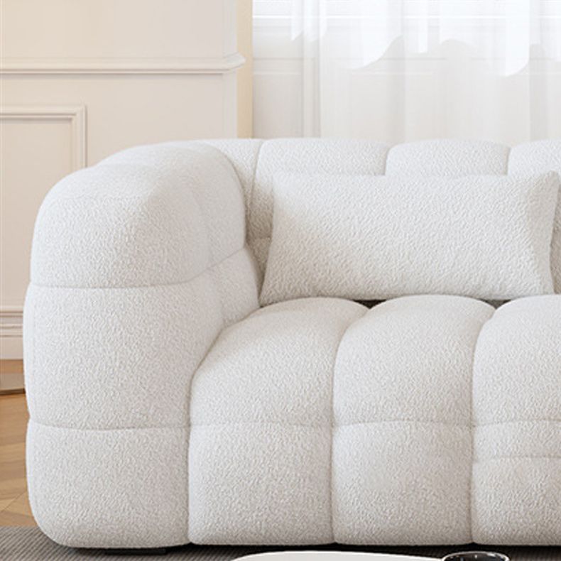 Sofá de brazo de esmoquería moderno resistente al sofá de la bizcocho de galleta en blanco