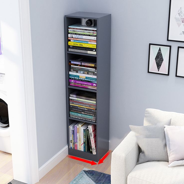 Contemporáneo Back Back Book Stant Engineered Wood Bookcase con estantes