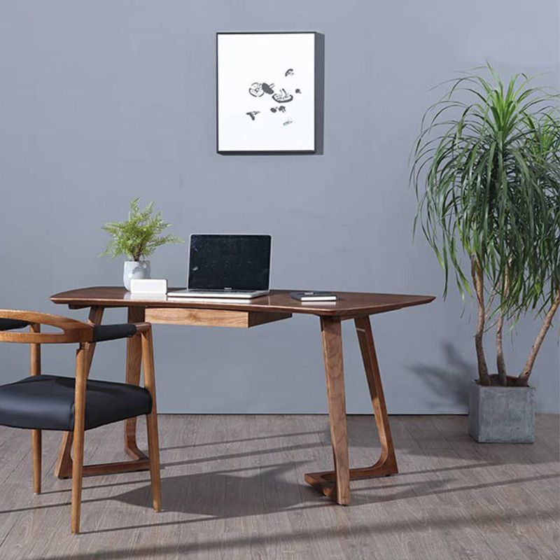 30" H Ash Office Desk Contemporary Writing Desk in Matte Finish Clearhalo 'furn' 'furn_office_desk' 'Furniture' 'Office Desks' 'Office Furniture' 'office_desk' 1200x1200_2d4cd9a9-77b9-404b-8f58-8b1b2aa2749f