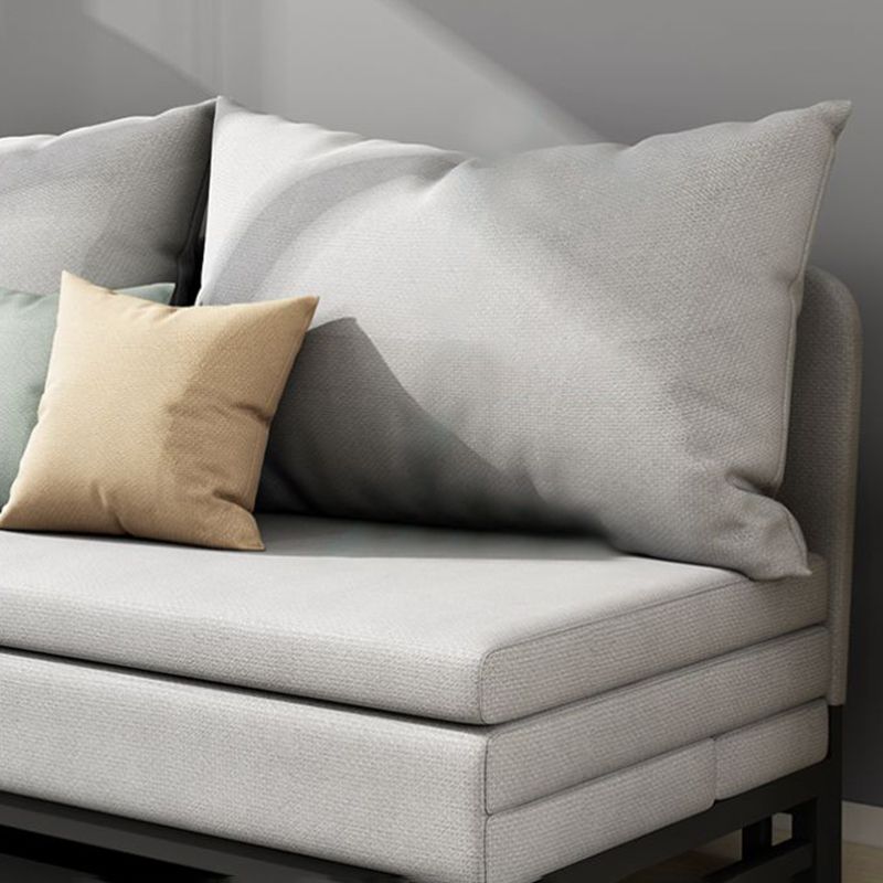 30.70 "W X31.49" Hリネンアームレスソファコンテンポラリーコンバーチブルソファベッド