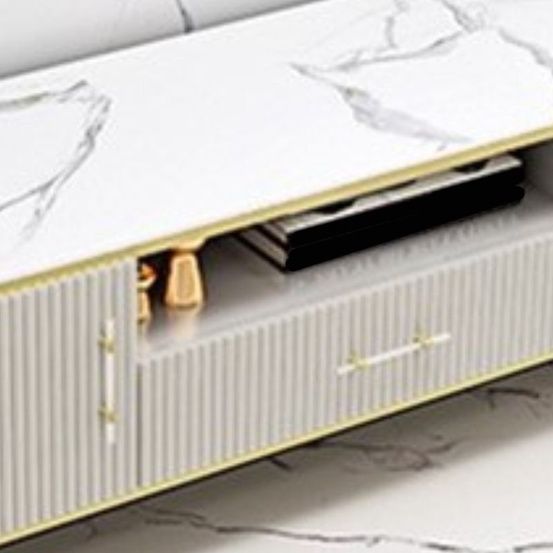 Glam Media Console Stone Enclosed Storage TV Stand for Living Room Clearhalo 'furn' 'furn_tv_stands_entertainment_centers' 'Furniture' 'Living Room Furniture' 'TV Stands & Entertainment Centers' 'TV Stands & Media Storage Furniture' 'tv_stands_entertainment_centers' 1200x1200_2d51403e-b663-4fb0-aa5d-26eb450f1c84