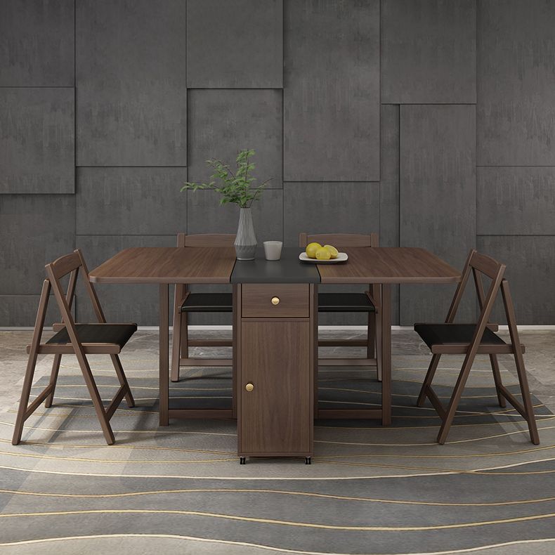 3/5/7 Pieces Modern Folding Solid Wood Multi Purpose Dining Set for Home Clearhalo 'Dining Room Sets' 'Dining Tables & Seating' 'dining_room_set' 'furn' 'furn_dining_room_set' 'Furniture' 'Kitchen & Dining Furniture' 1200x1200_2d5323e8-1b64-48ae-9bb8-eb0555f02876