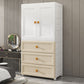 Bedroom Plastic Cabinet with Hinged Doors Matte Finish Modern Storage Cabinet