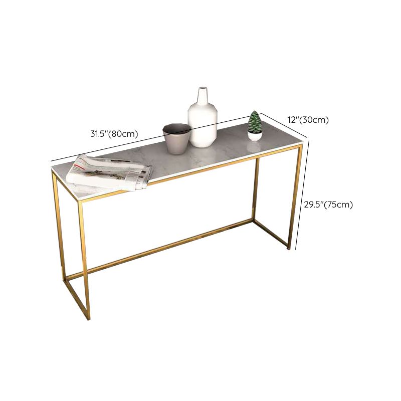 Tavolo da divano console in marmo glam tavolo accento per cornice oro per hall
