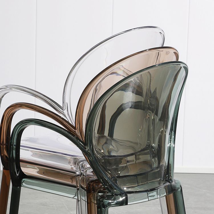 Modern Simple Arm Chair Plastic Base Stackable Dining Chair for Kitchen Clearhalo 'Dining Chairs' 'Dining Tables & Seating' 'dining_chair' 'furn' 'furn_dining_chair' 'Furniture' 'Kitchen & Dining Furniture' 1200x1200_2d583099-e75b-42b8-8eb6-877e8c6b5d60