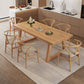 Moderne eetgelegenheid 1/3/4/5/6/7 PCS Massieve houten eettafel en stoelen in natuurlijk