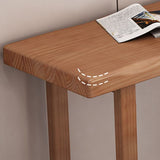 Tavolo da bar in legno massiccio moderno rettangolo marrone tavolo da cocktail altezza bar con base a slitta