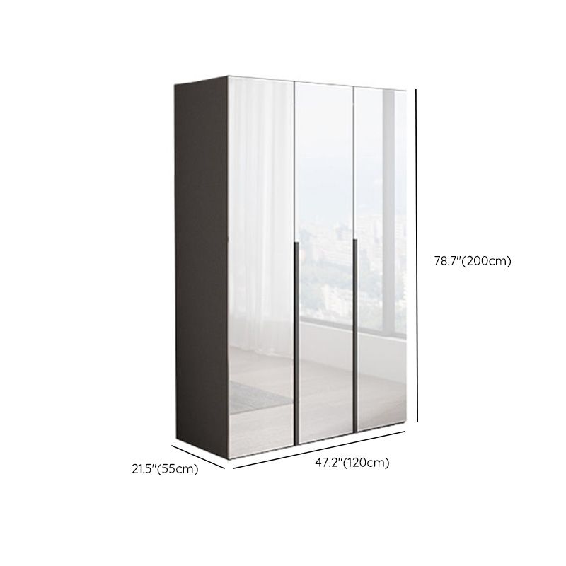 Dormitorio Gabinete de vestuario de madera Armario moderno con suaves puertas cerradas