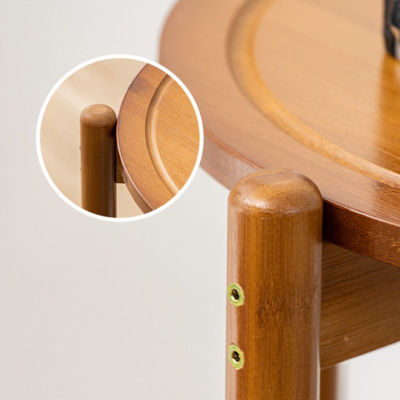 4 Legs End Table Wood Round Side End Table with Shelves for Living Room Clearhalo 'Coffee & Accent Tables' 'End & Side Tables' 'end_side_table' 'end_side_tables' 'furn' 'furn_end_side_tables' 'Furniture' 'furniture_end_side_table' 'Living Room Furniture' 1200x1200_2d5d0f8a-b579-4847-955a-977b6be34bc9