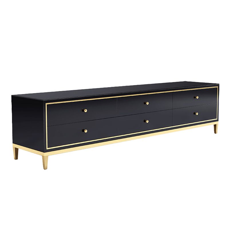 Glass Media Console Glam Media Console TV Stand with Drawers Clearhalo 'furn' 'furn_tv_stands_entertainment_centers' 'Furniture' 'Living Room Furniture' 'TV Stands & Entertainment Centers' 'TV Stands & Media Storage Furniture' 'tv_stands_entertainment_centers' 1200x1200_2d604ca9-58c5-40b6-9829-bd65205b43c1
