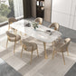 Nordic Glam Sintered Stone Round Table Set 1/4/5/7 Pieces Dining Set