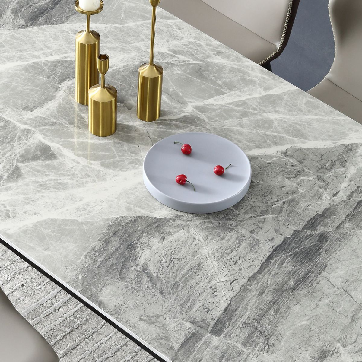 Set da pranzo moderno in pietra sinterizzata rettangolare Set da pranzo da 1/4/6/7/9 pezzi