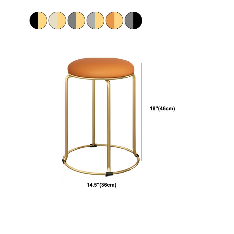 Standard Glam Velvet Ottoman Round Mildew Resistant Plain Ottoman Clearhalo 'furn' 'furn_ottomans_poufs' 'Furniture' 'Living Room Furniture' 'Ottomans & Poufs' 'ottomans_poufs' 1200x1200_2d61fc91-3177-472d-a13e-b881683bb1b0