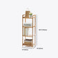 Modern Bamboo Vertical Book Shelf Brown Open Bookshelf for Study Room