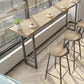Mesa de bar rectangular de estilo moderno, mesa de mostrador de madera maciza de 1/5 piezas
