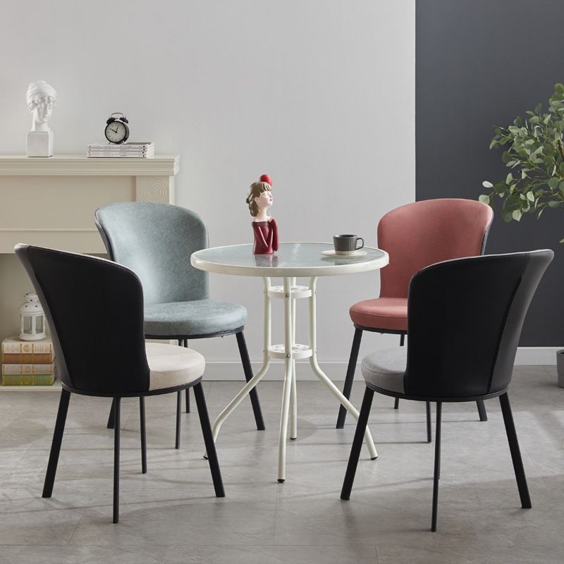 Contemporary High-density Sponge Cushion Chair of 17'' Wide Parsons Chair Clearhalo ' kitchen&dining_furn' 'Dining Chairs' 'Dining Tables & Seating' 'dining_chair' 'furn' 'furn_dining_chair' 'Furniture' 'furniture_dining_chair' 'Kitchen & Dining Furniture' 'kitchen' 1200x1200_2d65ecc1-01bb-4ca9-9ab7-7153c6c37bf5