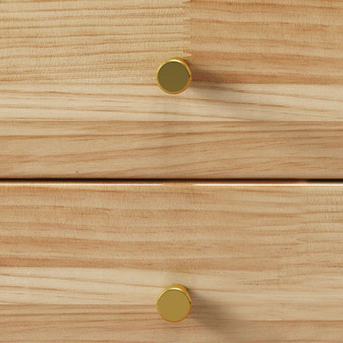 19. 7 "W Glas Paned Accent Cabinet Pine Wood 1 - Deur en 2 - Ladepas